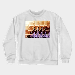 Abstract Cityscape Pattern Crewneck Sweatshirt